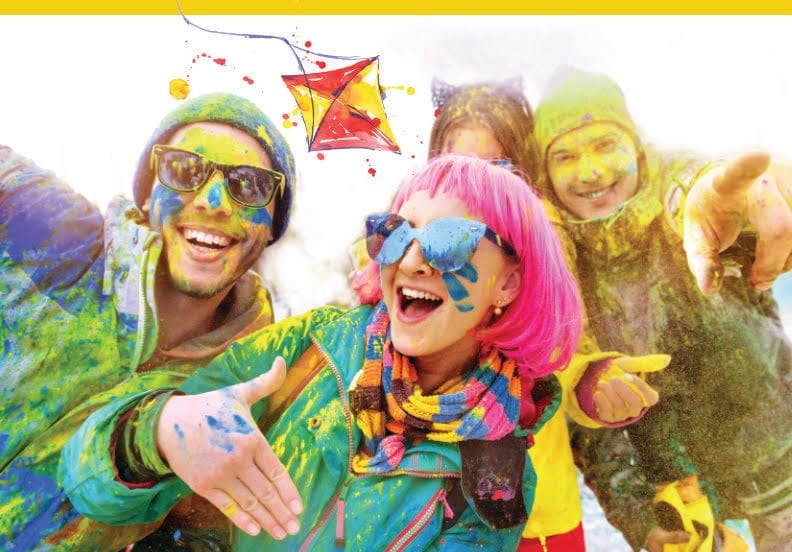 Kites on Ice: A Festival of Colour